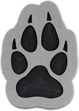 Gray EVA Foam Snowboard Stomp Pad with 3D Wolf Paw Design – Easy Install