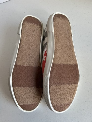 Funky Old Navy Slip-On Sneakers Size 8 Women's Orange W/Stars, Gray - Picture 3 of 3