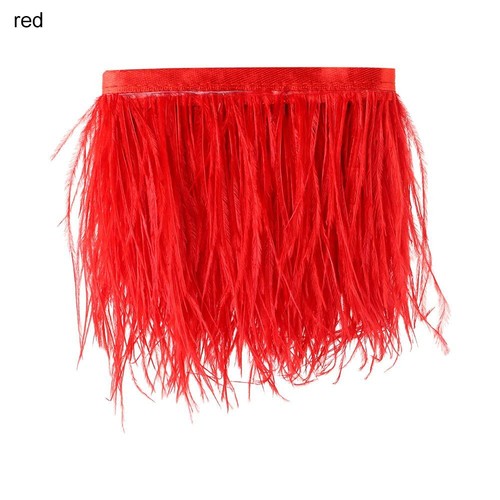 Dress 1 Meter Long Plumes Ribbon Selvage 8-10 CM Wide Ostrich Feathers Trim - Picture 15 of 22