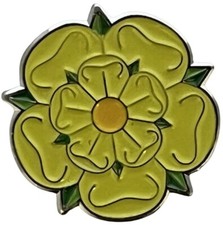 Yellow Rose Lapel Pin badge FREE UK DELIVERY