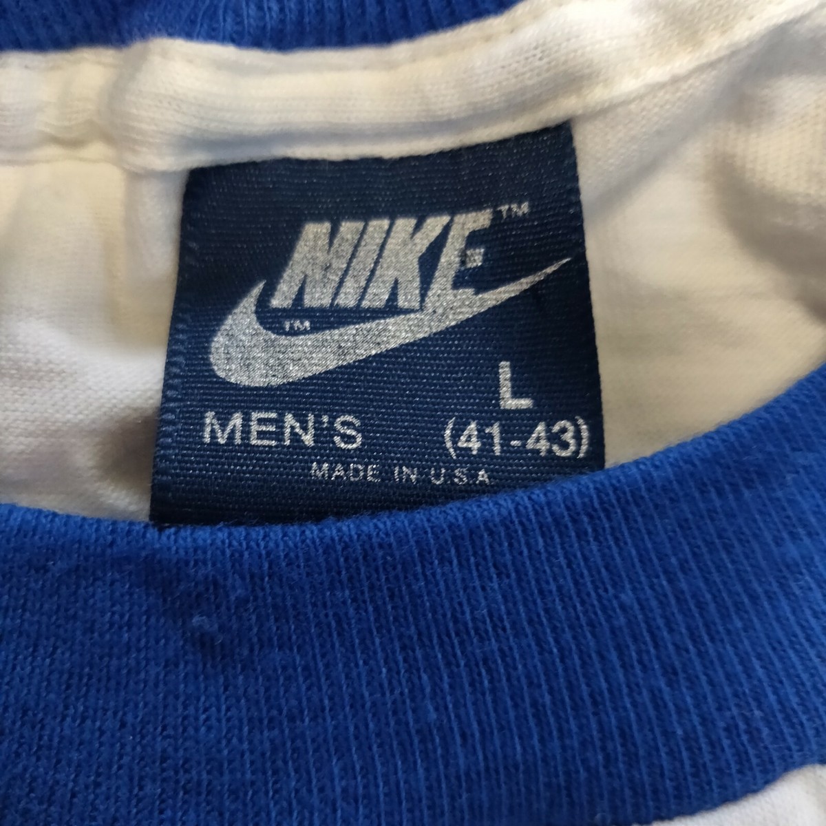 NIKEビンテージ　シングルステッチ Vintage NIKE N7 Single Stitch T-Shirt Medium Red Blue Black