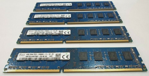 16GB SK hynix (4x 4gb) RAM MEMORY DDR3 PC3 2Rx8 12800U-11-12-B1 HMT351U6EFR8C pc - Picture 3 of 5