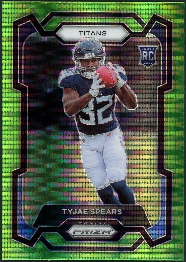 2023 Panini Prizm Tyjae Spears Neon Green Pulsar Prizm Card #396