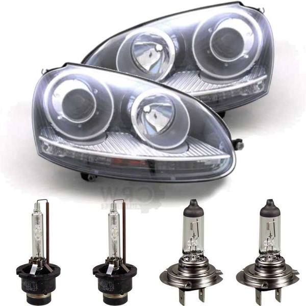 Bi-Xenon Scheinwerfer Set FüR VW Golf V 1K/5M 10/03-05/09 D2S/H7 Mit Motor-image
