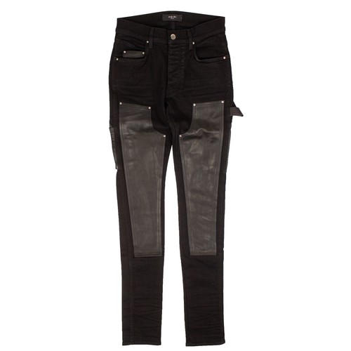 KHAITE PREEN Black High Rise Denim Jeans, Size 30 wide leg, Made