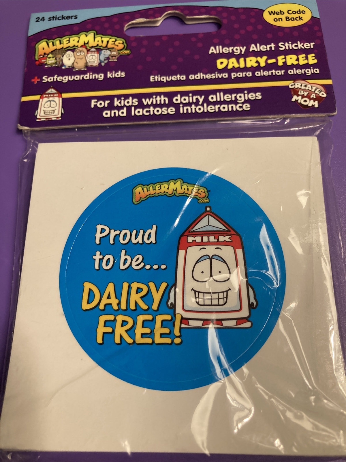 AllerMates Allergy Alert Stickers - Diary Free, 24ct New Teacher ...