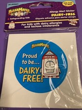 AllerMates Allergy Alert Stickers - Diary Free, 24ct New Teacher Daycare Parent