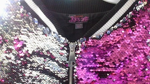 JoJo Siwa Pink & Silver Flip Sequin Bomber Jacket Size XL 14-16 Nickelodeon Coat - Picture 10 of 11