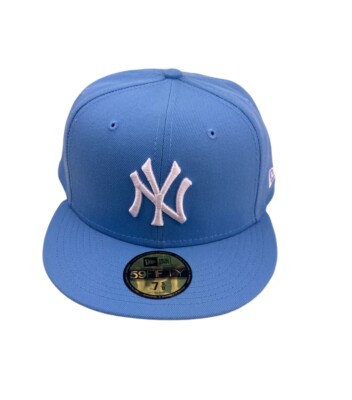 New York Yankees new era 59fifty fitted sky blue hat cap size 75/8