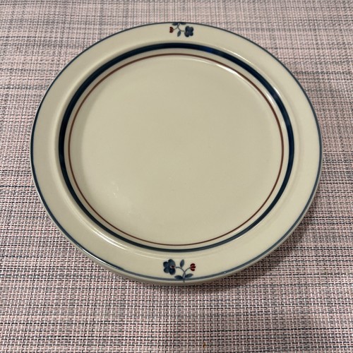 Blue Chintz by Epoch 7" Side Plate Symmetry Blue/Red Ring Small Flowers Set of 3 - Picture 4 of 5