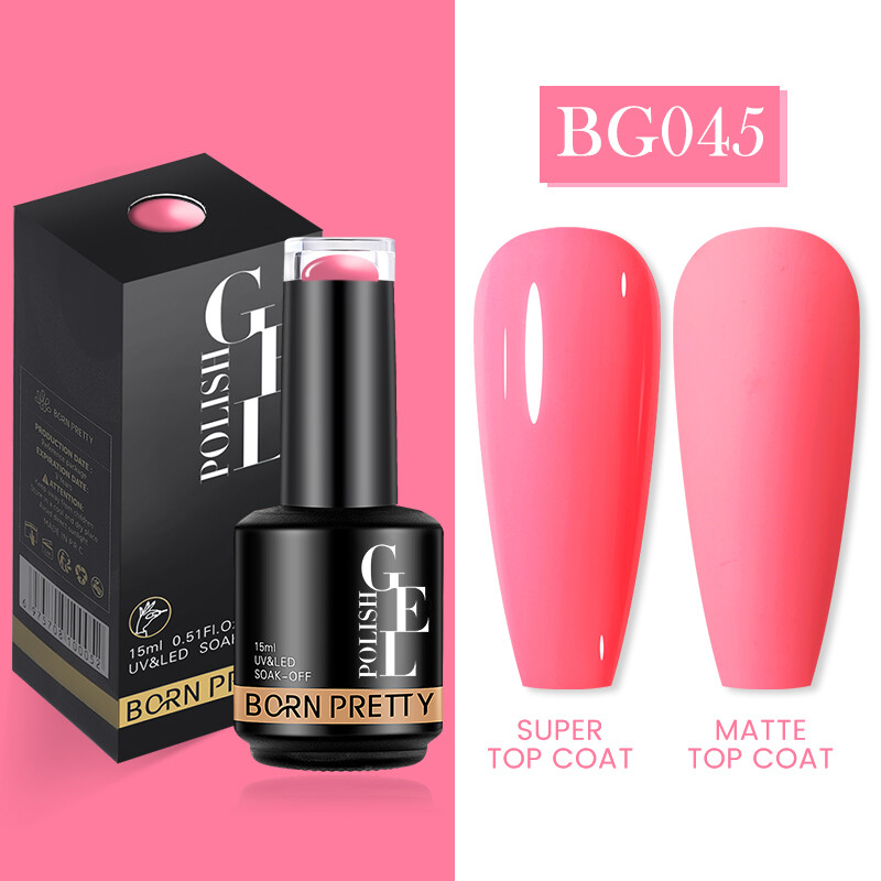 BORN PRETTY 15ml Nail Gel Polish Nude Pink Jelly Gel Glitter Soak Off Gel Nail - Zdjęcie 69 z 152