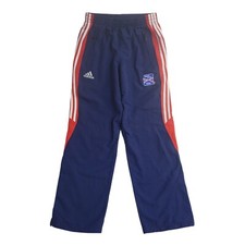 Adidas Blue Red Straight Tracksuit Bottoms Uk Women's Size M/L W30 L31 EE11
