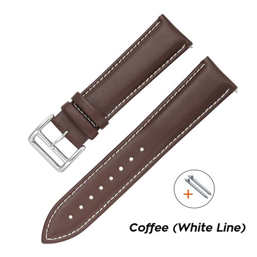 Genuine Leather Watch Band 20mm 22mm Quick Release Replacement Wristbands Strap - Picture 32 of 34