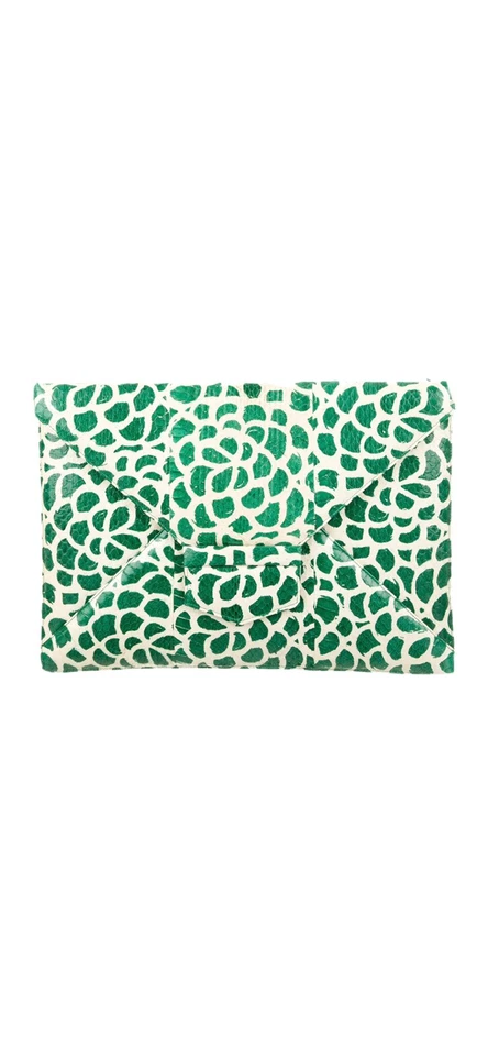 OSCAR DE LA RENTA Large Grafton Snakeskin Envelope Clutch