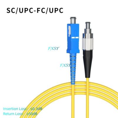 10Pcs 1m 2m 3m SC UPC to FC UPC Simplex Single Mode OS2 Fiber Optic Patch Cord