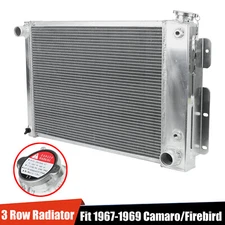 3Row Full Aluminum Radiator For 67-69 Chevy Camaro/Firebird Small Block V8 AT/MT