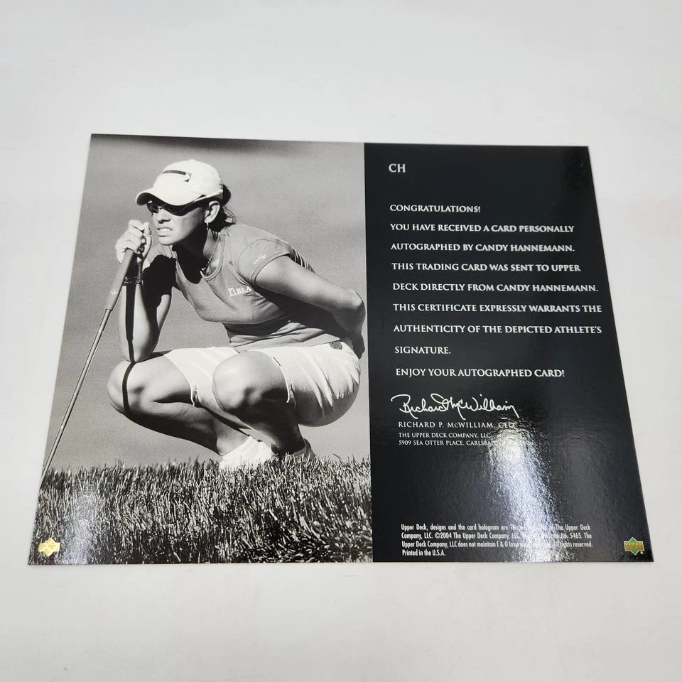 2004 SP Golf Signature Shots Candy Hannemann Auto Autograph 8x10 Pre-owned - Image 3 of 3