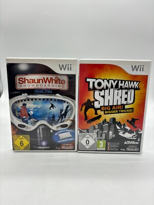 Nintendo Wii Shaun White Snowboarding Road Trip/ Tony Hawk Shred Big Air! in OVP