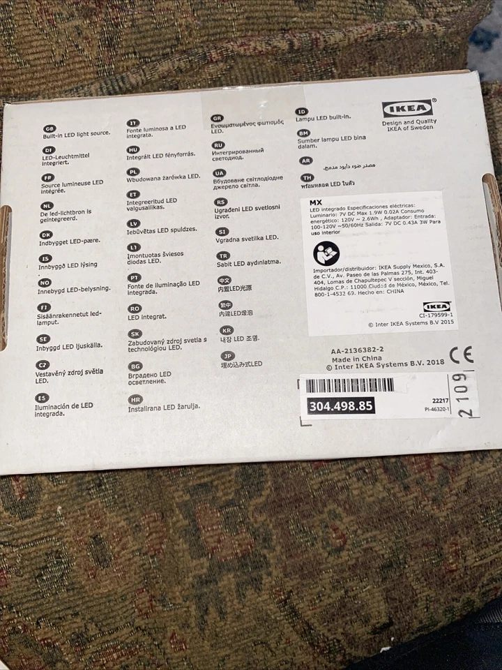 IKEA Navlings Abrazadera 304.498.95 LED Luz de Lectura Lámpara NEGRA Foto 2 de 3