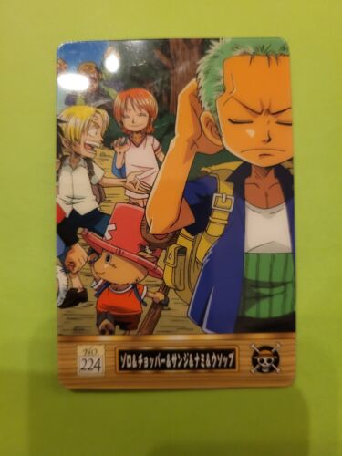 Zoro Nami Strawhat No. 224 Bandai Wafer Card Japan 2005 Import Anime Cool Funny - Picture 1 of 2
