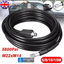 5M-15M Replacement High Pressure Washer Hose Heavy Duty M22 M14 Jet Wash Pipe