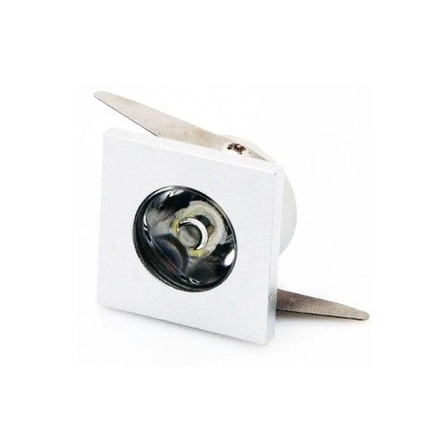 FARETTO INCASSO LED 1W SEGNAPASSO PUNTOLUCE 220V TONDO o QUADRO ARGENTO o BIANCO - Foto 11 di 13