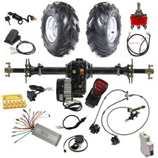 48V 1000W Electric Differential Motor  Rear Axle Kit Wheels E-Bike ATV Go kart