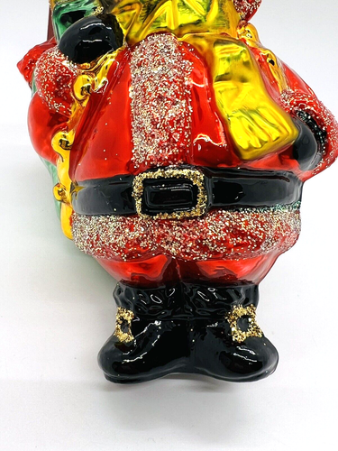 Seltener Weihnachtsbär Weihnachtsschmuck Glaswaren Kunst Studio handgefertigt mit Aufbewahrungsbox - Bild 11 von 23