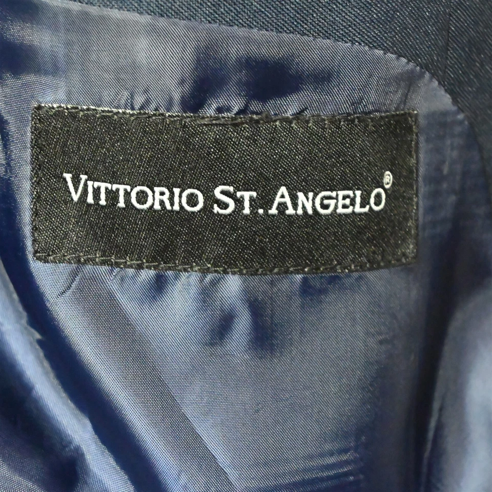 Blazer Abrigo Deportivo Chaqueta Vittorio St Angelo 44R Azul Marino Dorado Botón Para Hombre Foto 4 de 4