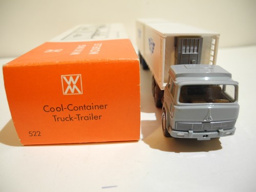 VINTAGE WIKING 1:87 MAGIRUS 235 D CONTAINER TRUCK T 1973-77 MINT BOX 894/1B - Picture 4 of 10