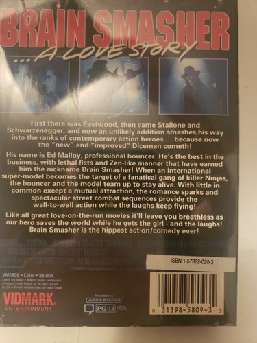 Vintage VHS Brain Smasher Love Story Andrew Dice Clay Martial Arts Ninja Sealed - Picture 7 of 7