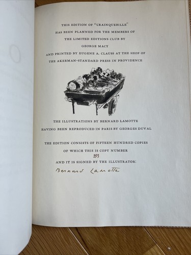 Crainquebille by Anatole France Limited Editions Club 1949 #593 Illus. Signed - Picture 9 of 11