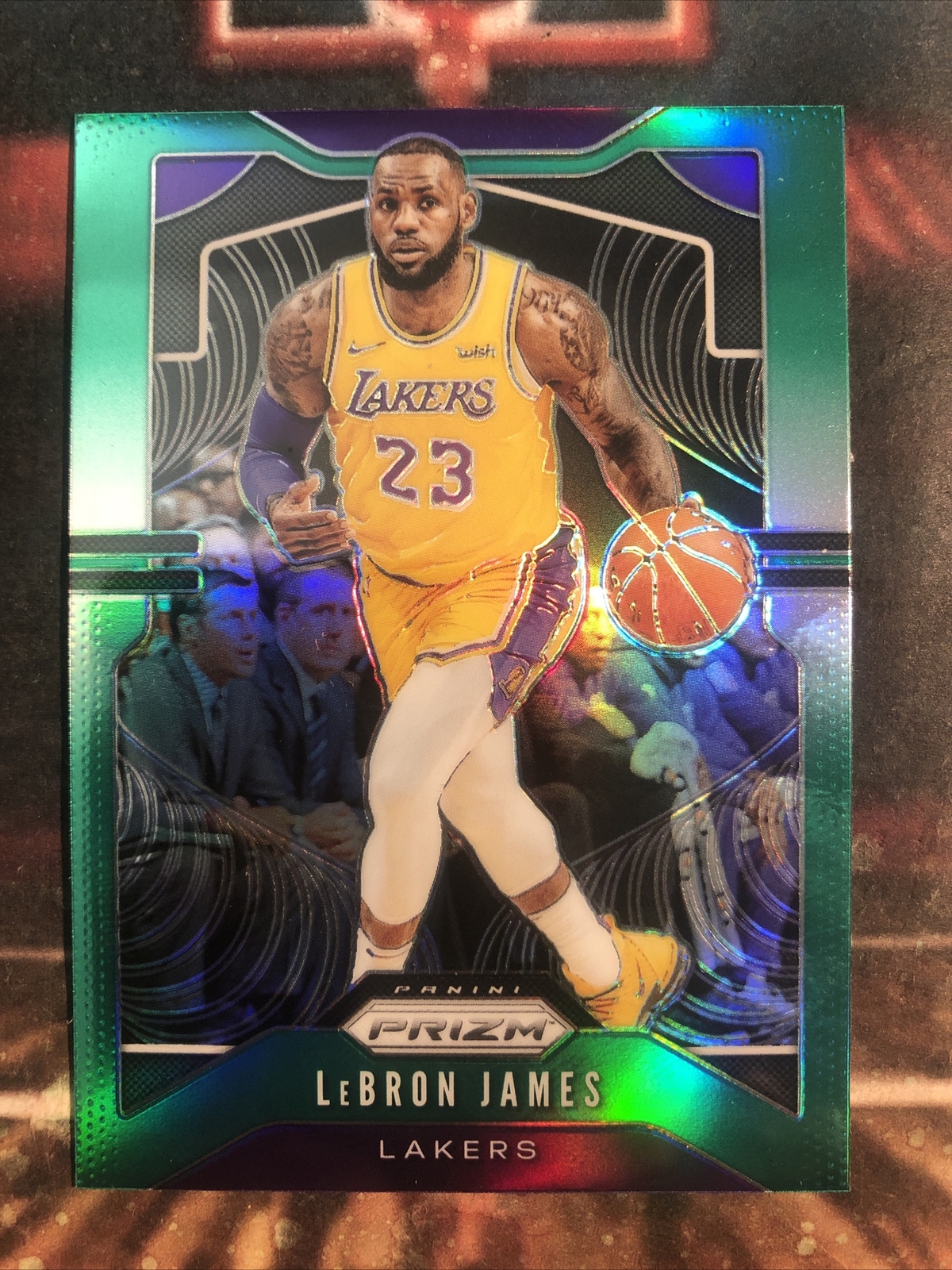Lebron James 2020 Prizm Green prizm #129 Lakers 1st ballot HOF
