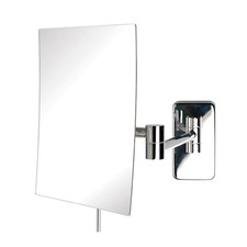 5X Magnifying Wall Mount Makeup Mirror - Chrome Finish, Extends 14
