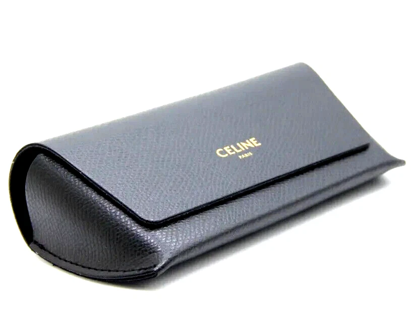 Celine Occhiali da Sole Occhiali da Vista Media Custodia in Pelle Morbida SOLO Nero