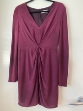Zimmermann Silk Burgendy Longsleeve Shift Dress Size 2