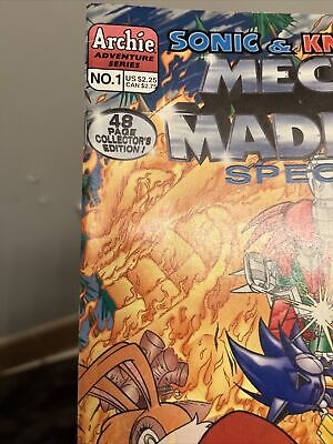 💫 SONIC & KNUCKLES MECHA MADNESS SPECIAL #1 2ND PRINT EXTREMELY RARE  Archie IDW