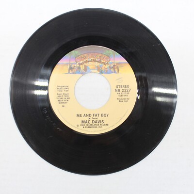 Mac Davis Hooked on Music / Me and Fat Boy 45 Vinyl Record VG