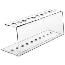 10-Loch Reagenzglasständer aus Acrylglas | Reagenzglasgestell Reagenzglashalter 