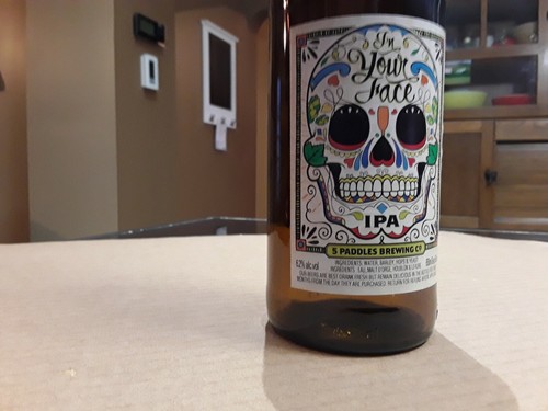 Beer Bottles 5 Paddles Brewing Company Skull Image Juice Campbell Canadian Ale - Foto 3 di 3