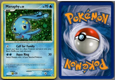 2007 Pokemon, Diamond & Pearl, #9/130 Manaphy LV.20, Holo Rare (b