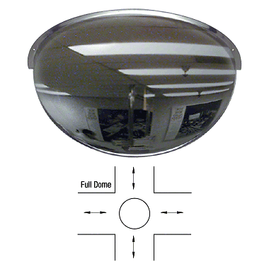 CRL 18 Diameter 360 Degree Vision Acrylic Dome Mirror - DMX18 CRL 18 Diameter 360 Degree Vision Acrylic Dome Mirror - DMX18
