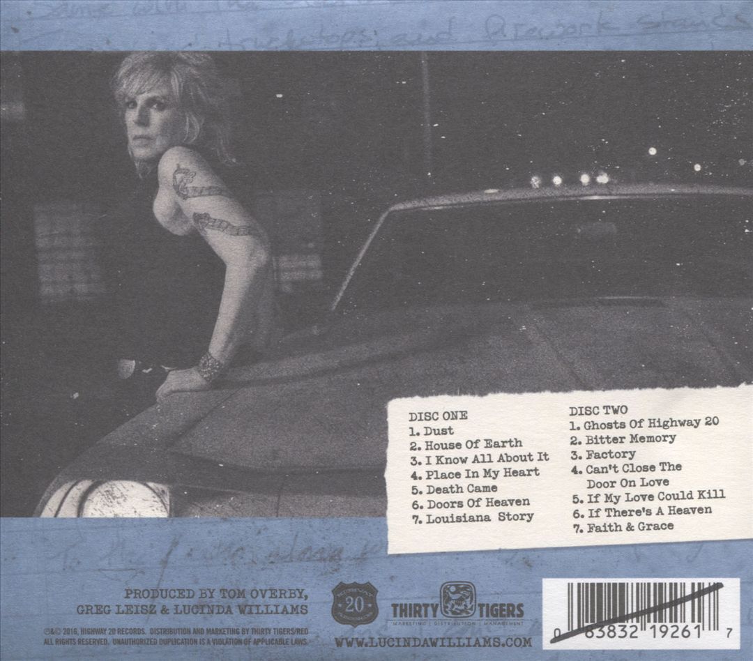 LUCINDA WILLIAMS GHOSTS OF HIGHWAY 20 NEW CD