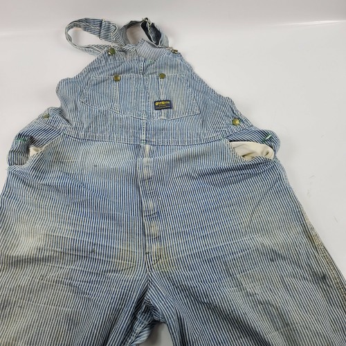 Vintage Mens 42x34 OshKosh B'gosh Pinstripe Union Made Sanfordized Overalls - Picture 12 of 12