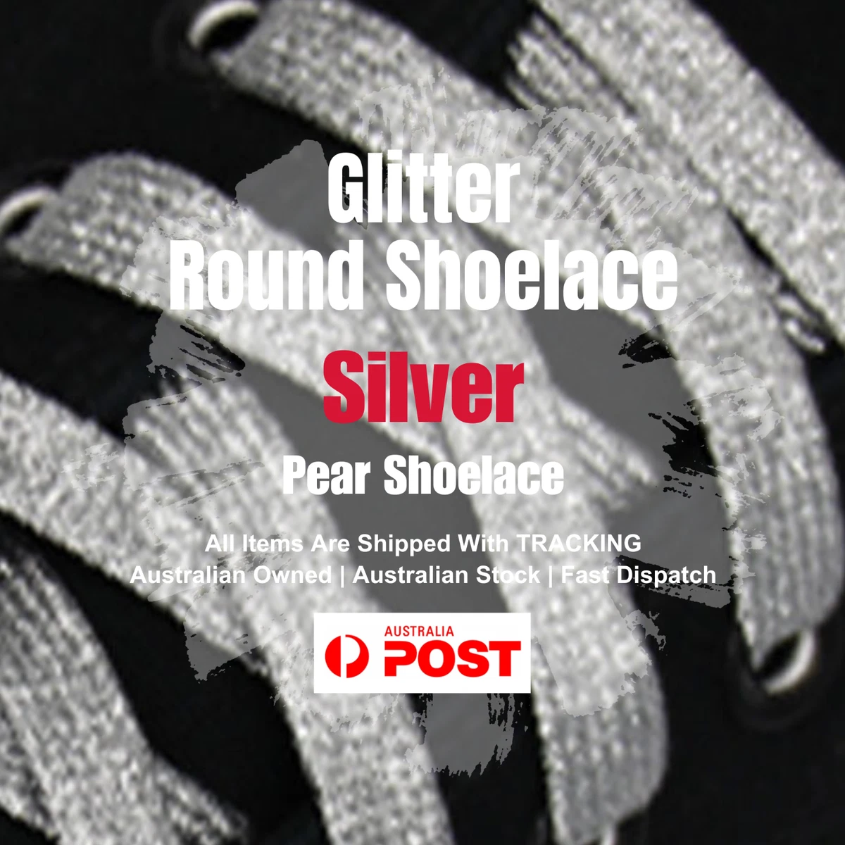 Silver Shoelace Glitter Metallic Shiny Sparkle Flat Kids Shoe Lace