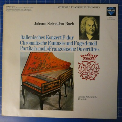 Bach Italienisches Konzert F Dur Marga Scheurich Saphir LP-2227