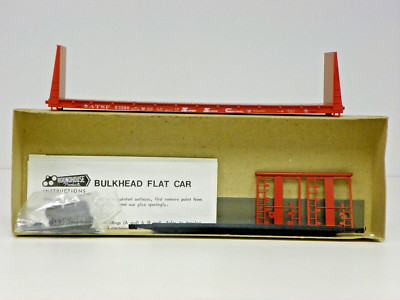 ROUNDHOUSE HO U/A ''SANTA FE'' BULKHEAD FLAT CAR #93598
