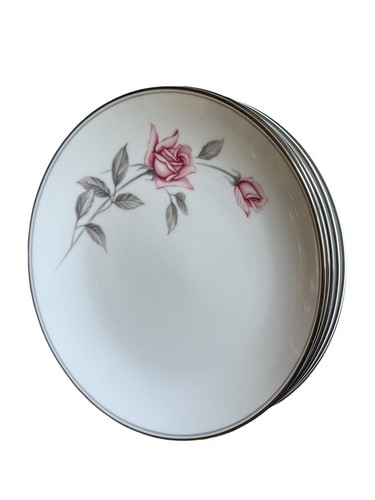 6 Stück Noritake Porzellan Rosmarie Muster 6044 Dessert/SALATTELLER Größe 8,25 Zoll - Bild 4 von 9