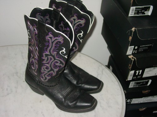 womens black cowboy boots size 10