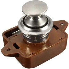 Latch Knob Push Button Catch Lock Cupboard Door Motorhome Cabinet Camper Caravan